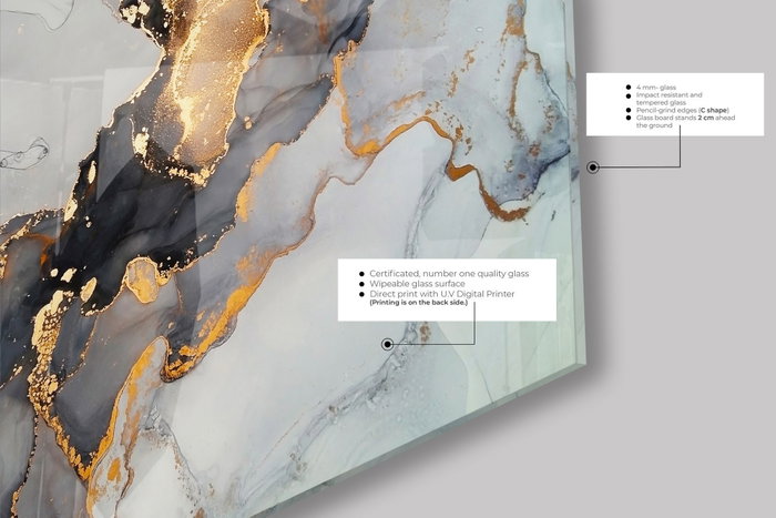 Wallity Cuadro Decorativo de Cristal Templado Multicolor 50 x 70 cm